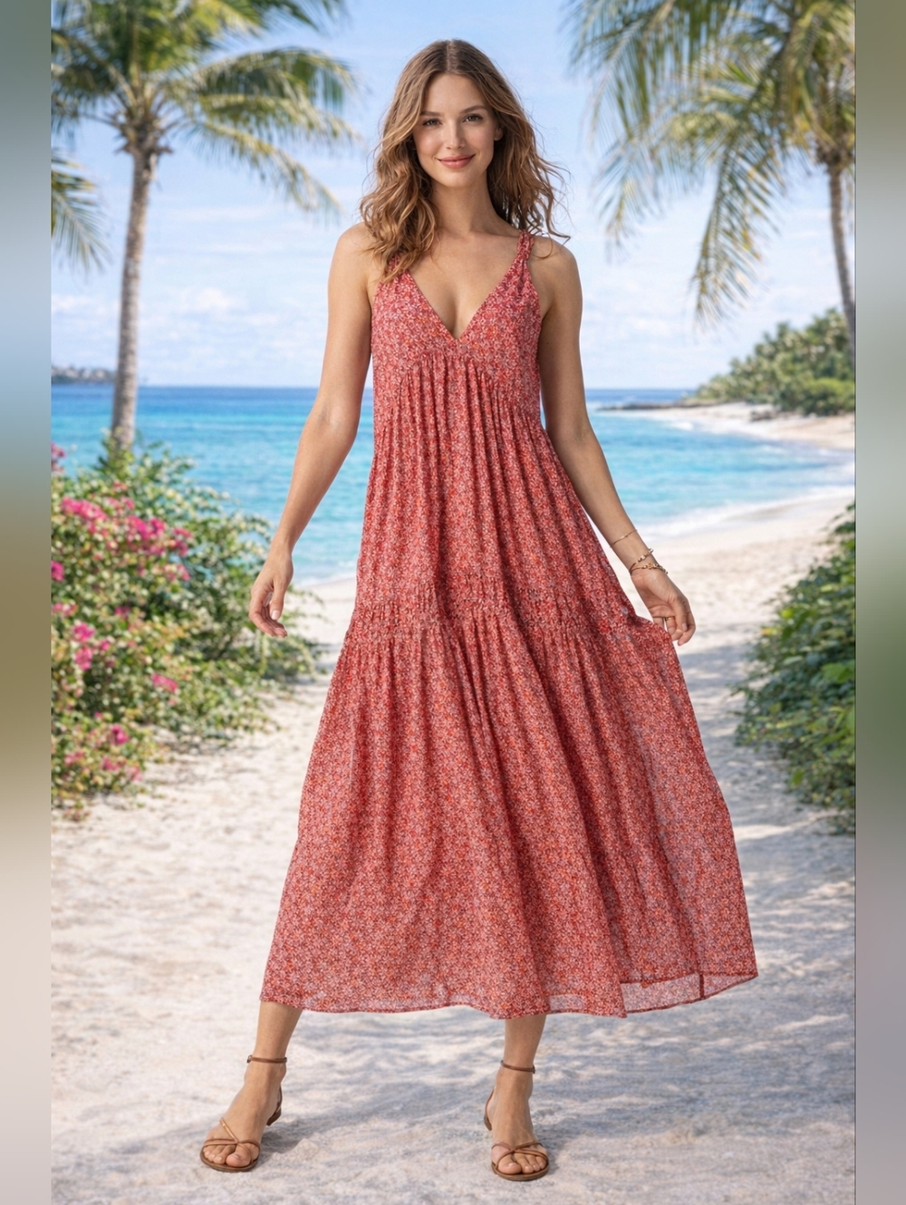 NWT BOHO TIERD WOMEN'S DRESS
